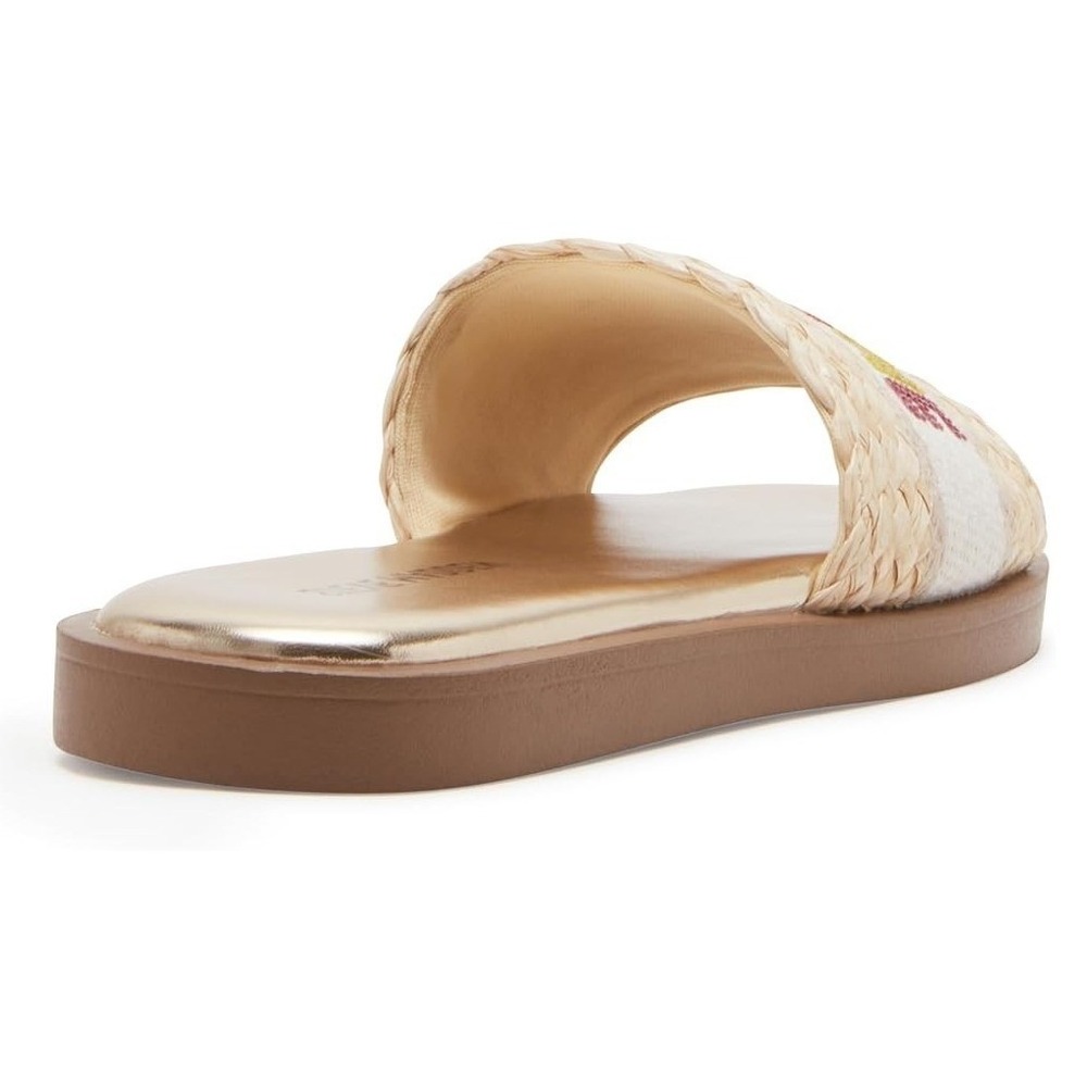 Steve Madden Girls Size 13 Capri Slide Sandals Sunshine Flip Flops Natural - Picture 3 of 7